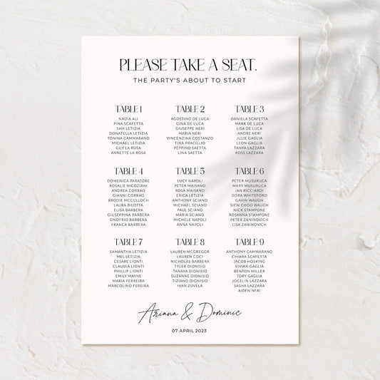 Timeless Seating Chart  - Ariana 2