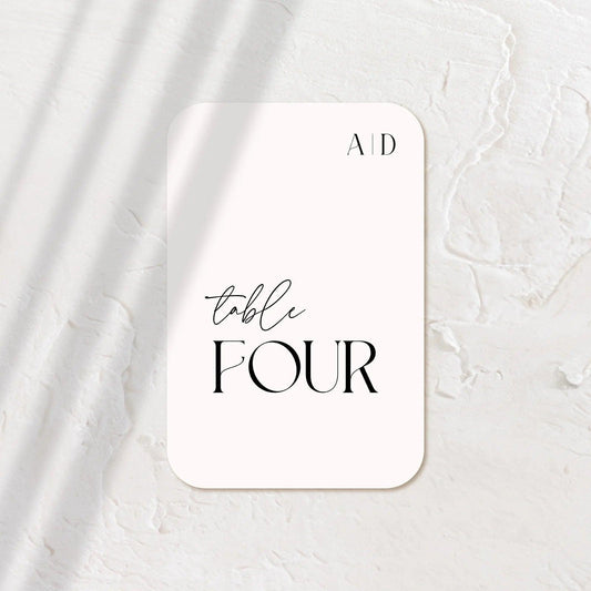 Stylish Table Numbers - Ariana 1