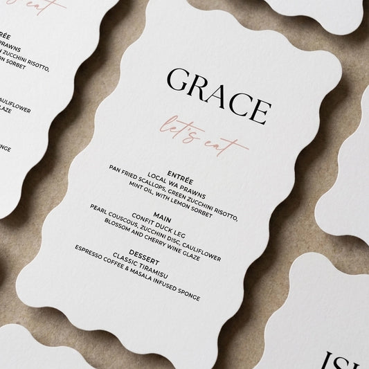 Chic Wedding Menu - Josephine 3