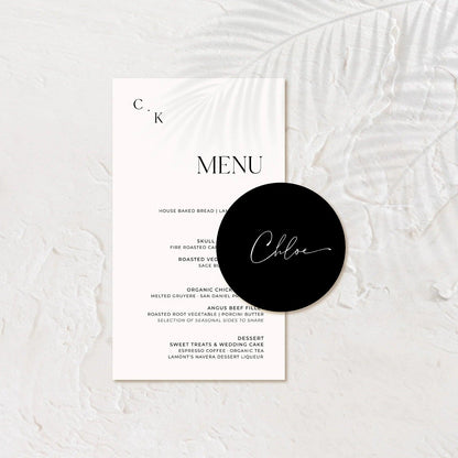 Stylish Wedding Menu - Chloe 2