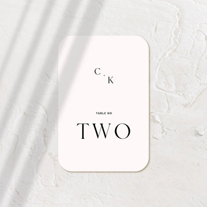 Modern Table Numbers - Chloe 1