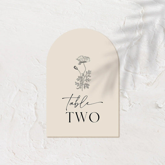 Unique Table Numbers - Chloe 2