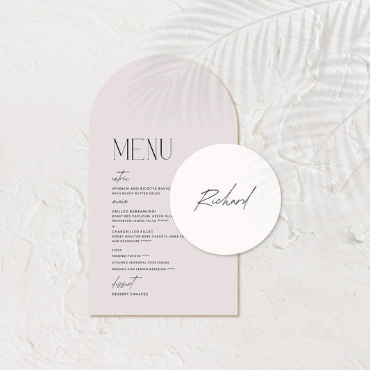 Stylish Wedding Menu - Jessica 2