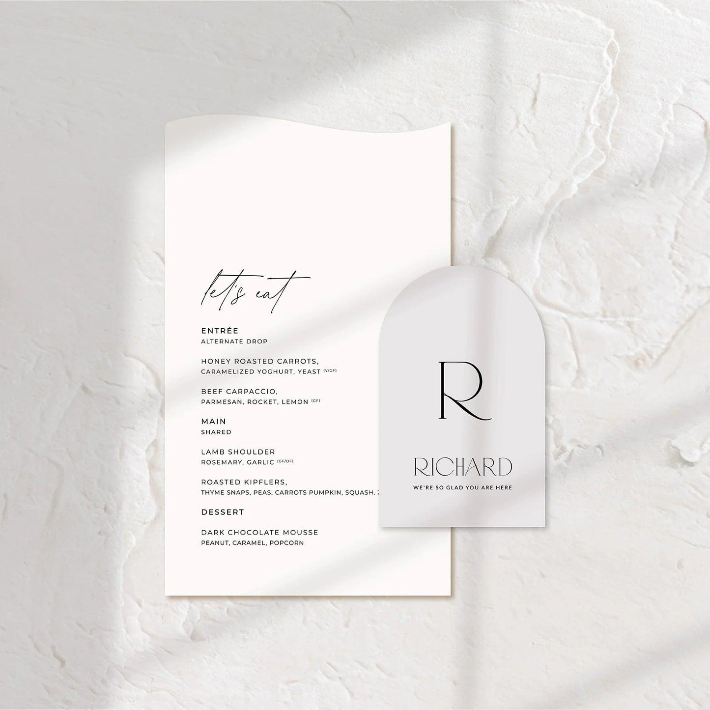 Trendy Wedding Menu - Jessica 4