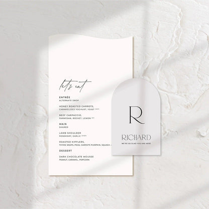 Trendy Wedding Menu - Jessica 4