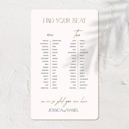 Personalised Seating Chart  - Jessica 2