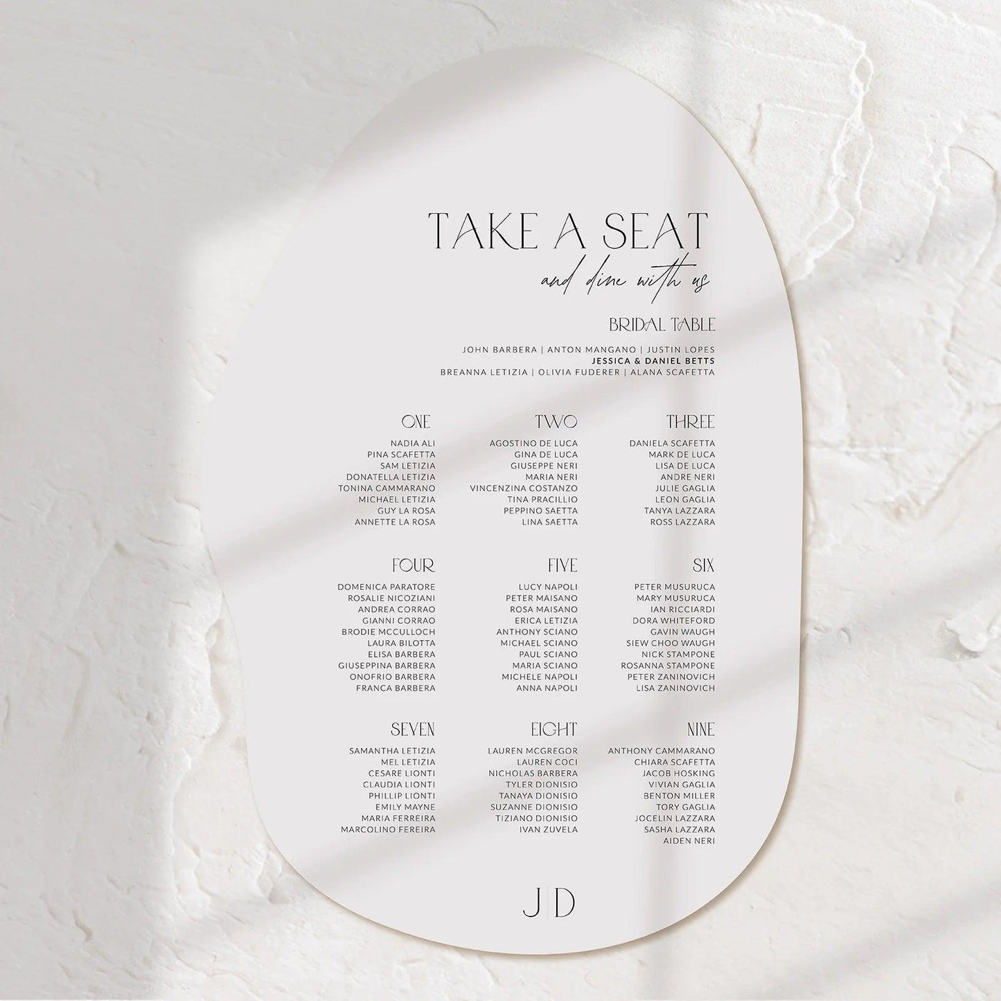 Modern Seating Chart  - Jessica 4