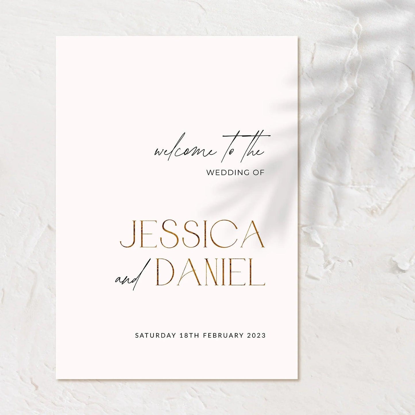 Sophisticated Wedding Sign - Jessica 1