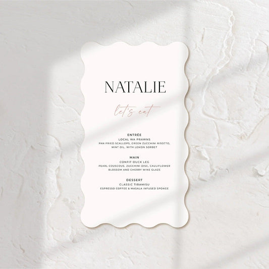 Chic Wedding Menu - Josephine 3