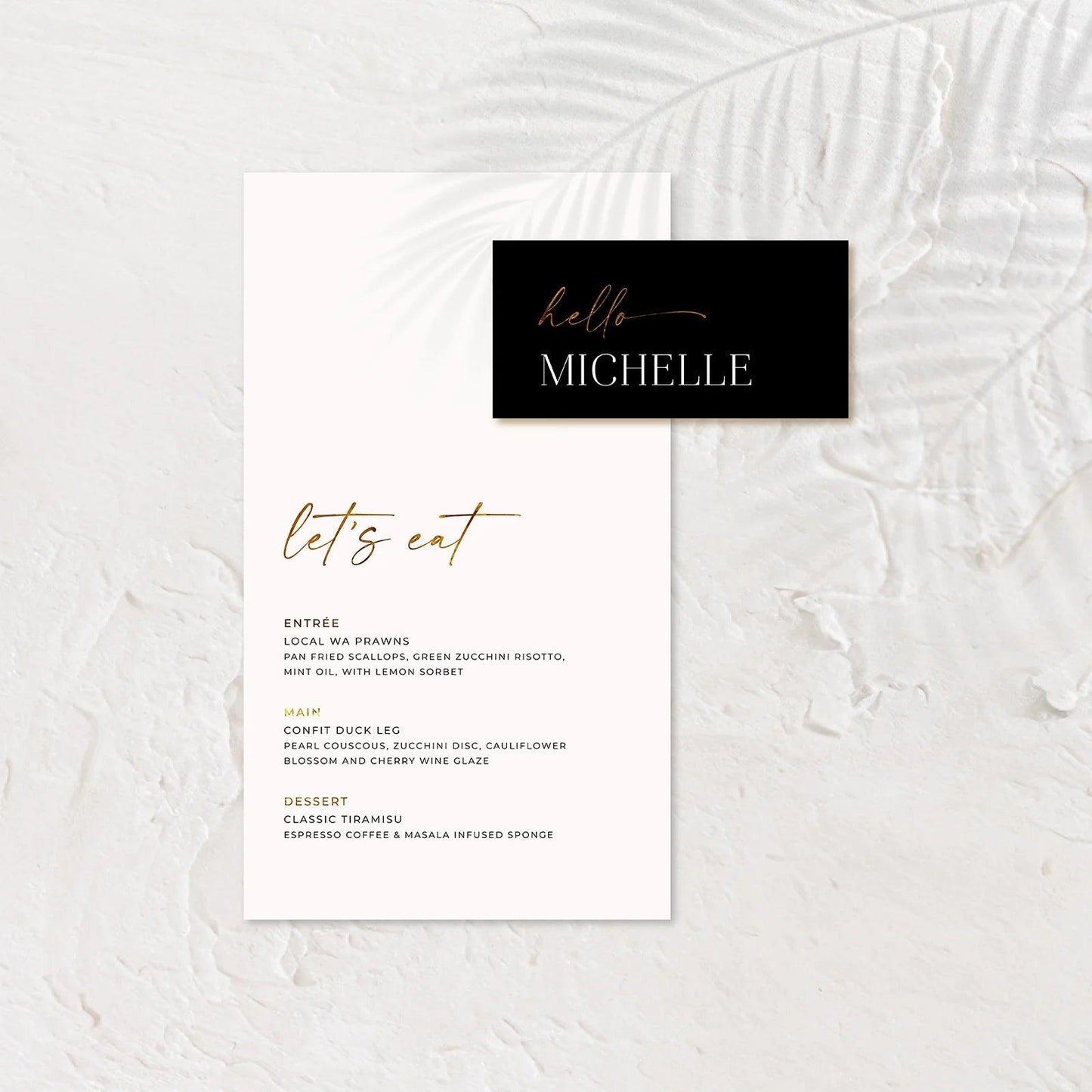 Trendy Wedding Menu - Josephine 4