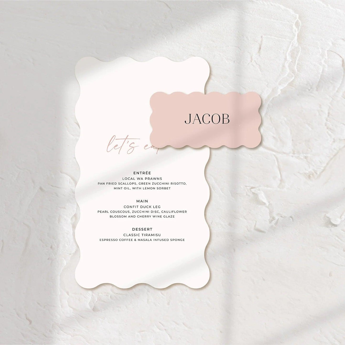 Chic Wedding Menu - Josephine 3