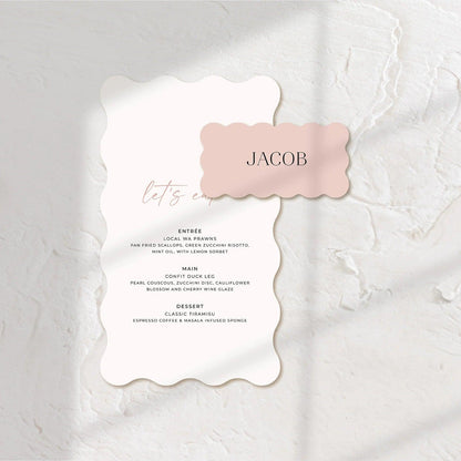 Chic Wedding Menu - Josephine 3