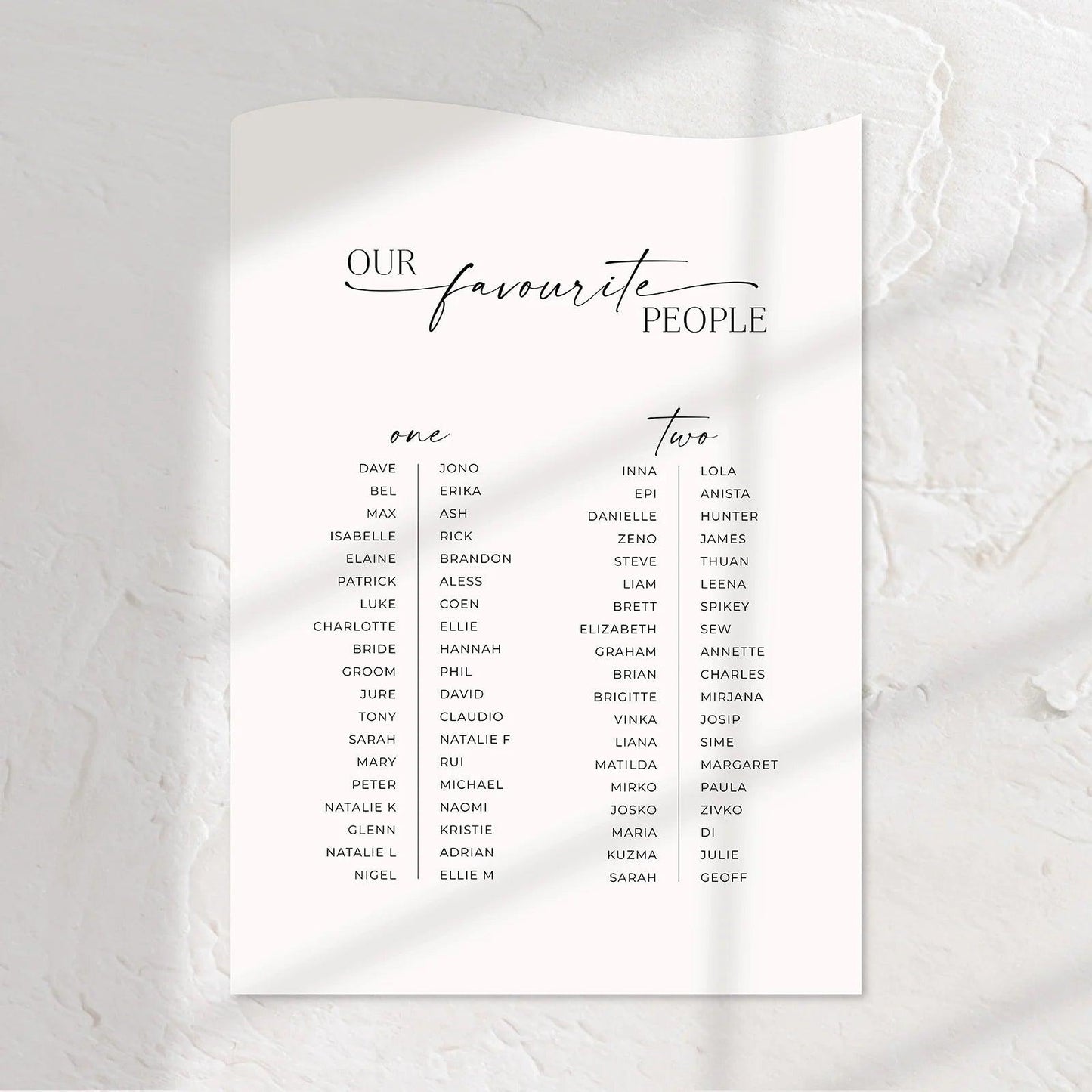 Timeless Seating Chart  - Josephine 4