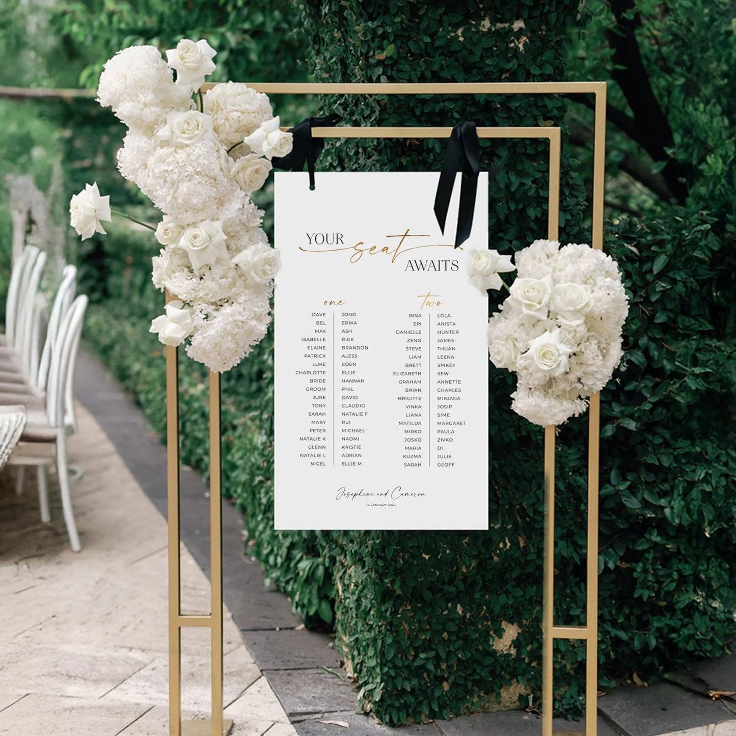 Stylish Seating Chart  - Josephine 5