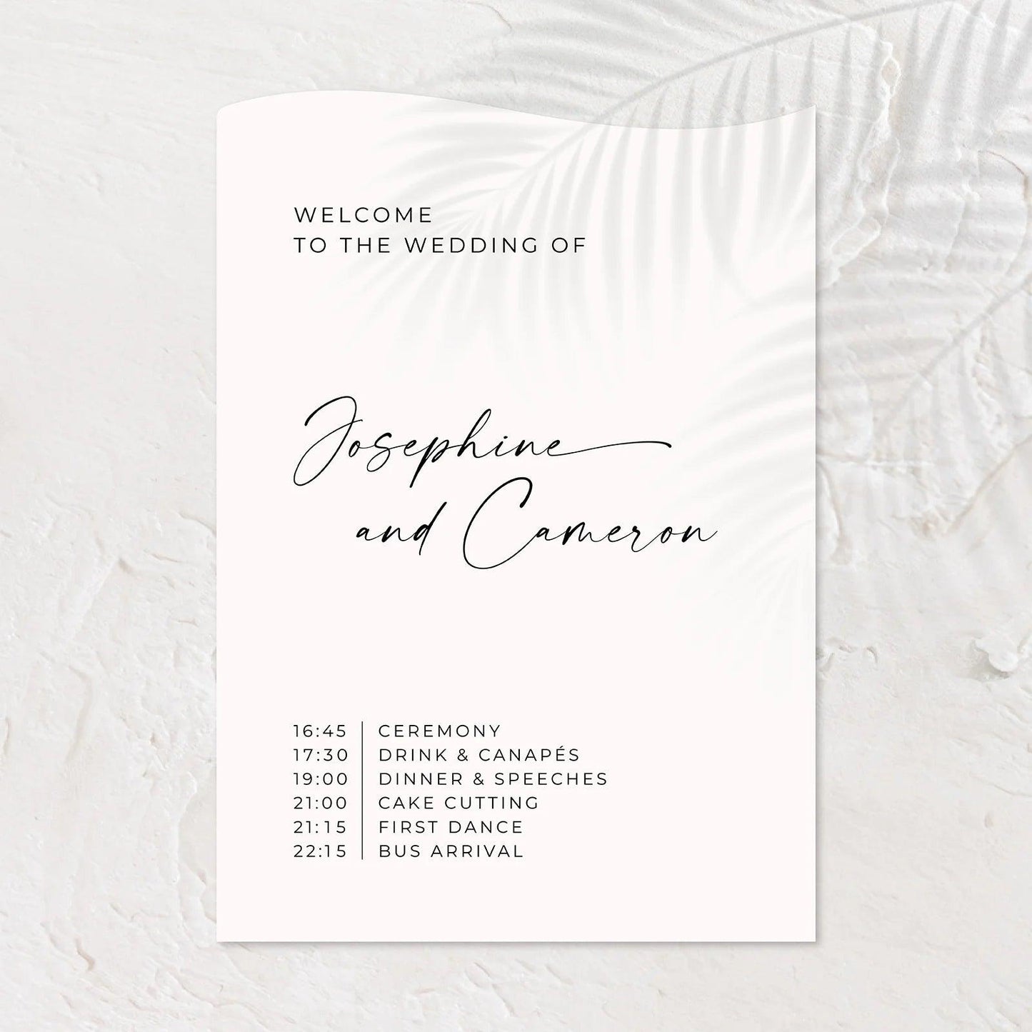 Modern Wedding Welcome Sign - Josephine