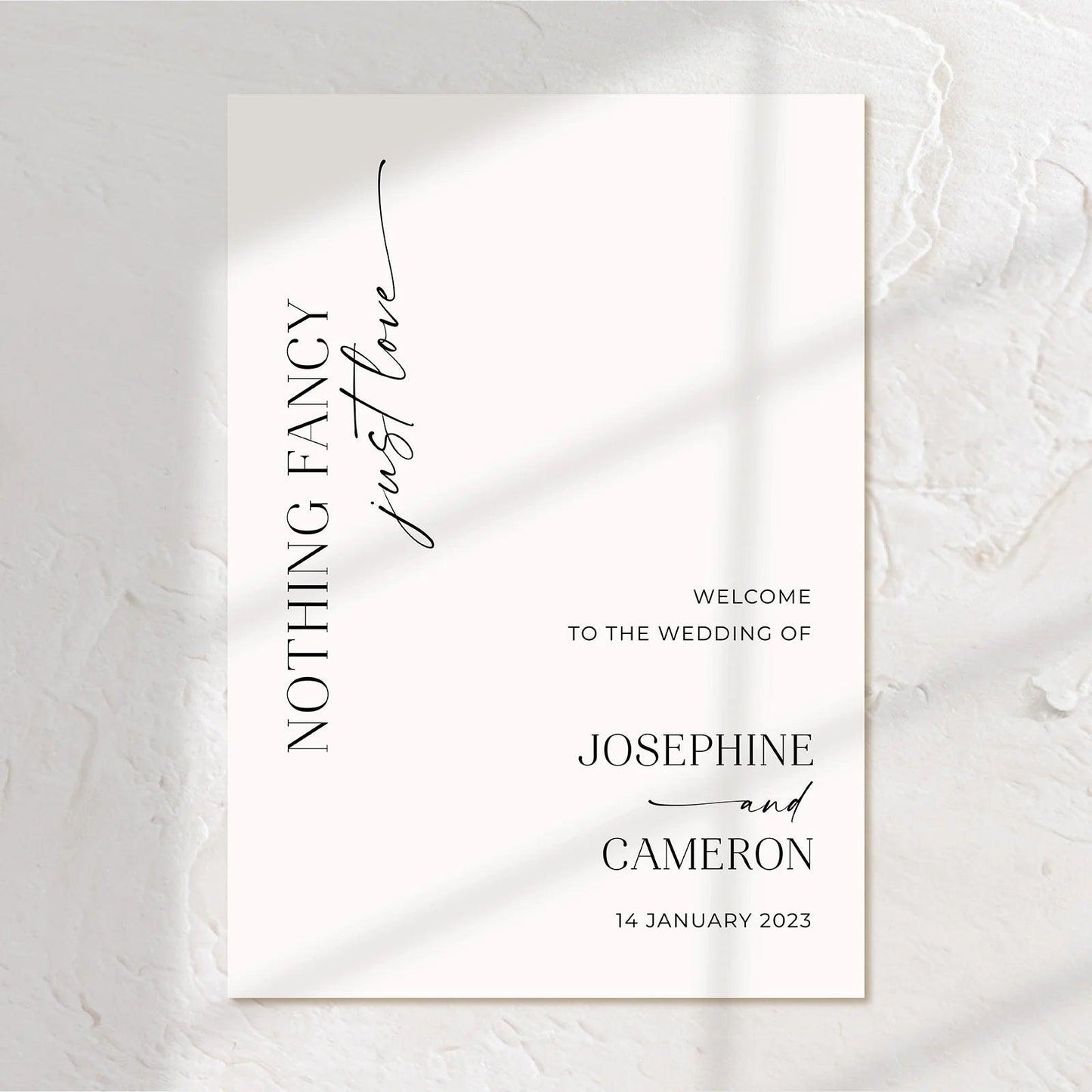 Trendy Wedding Welcome Sign - Josephine 3