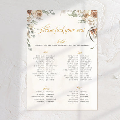 Rustic Seating Chart  - Leanne