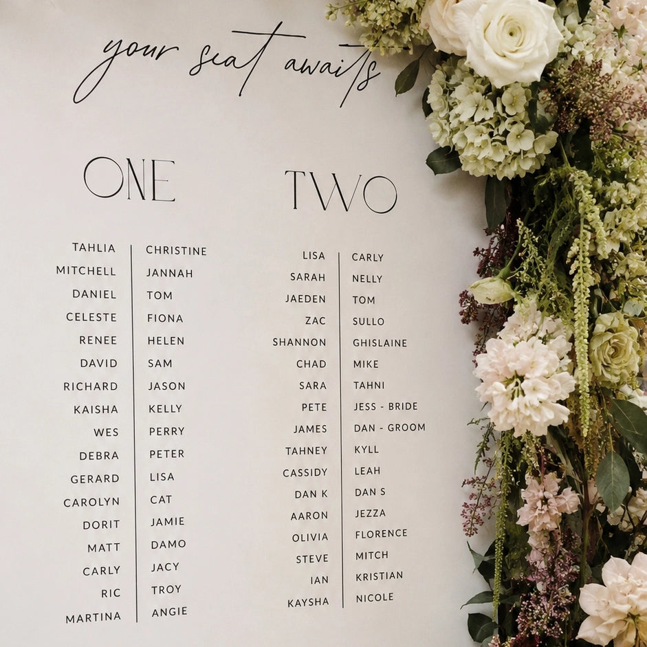Minimalist Seating Chart  - Jessica 1
