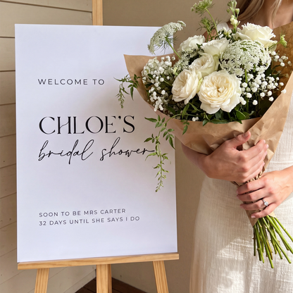 Modern Bridal Shower Welcome Sign - Chloe 2