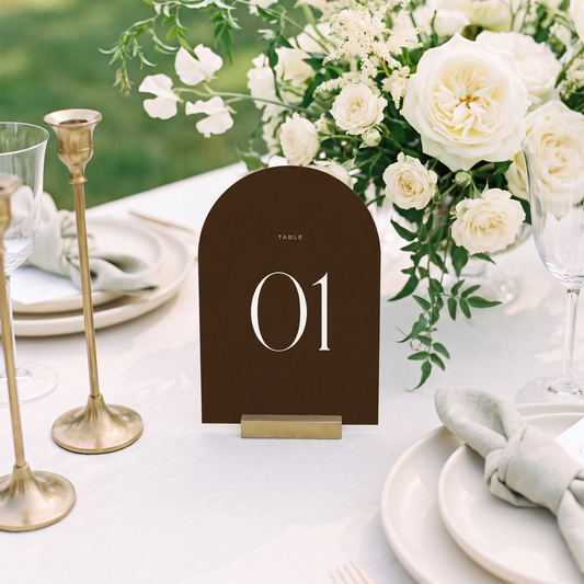 Modern Wedding Table Numbers | Old Money Style