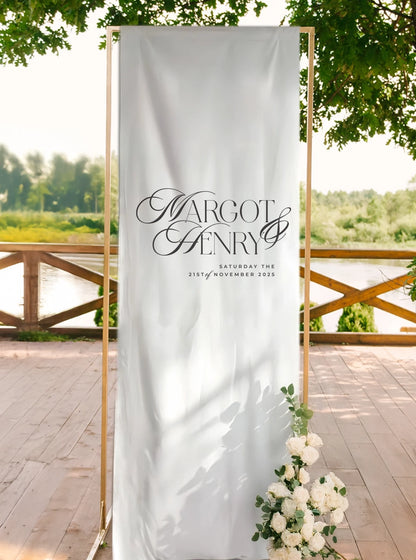 Old Money - Fabric Wedding Welcome Sign 2