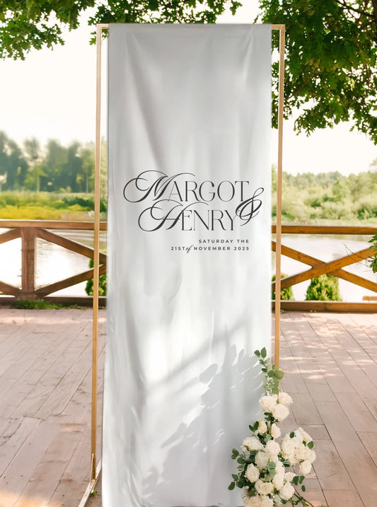 Old Money - Fabric Wedding Welcome Sign 2