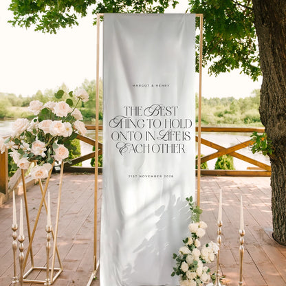 Old Money - Fabric Wedding Welcome Sign 1