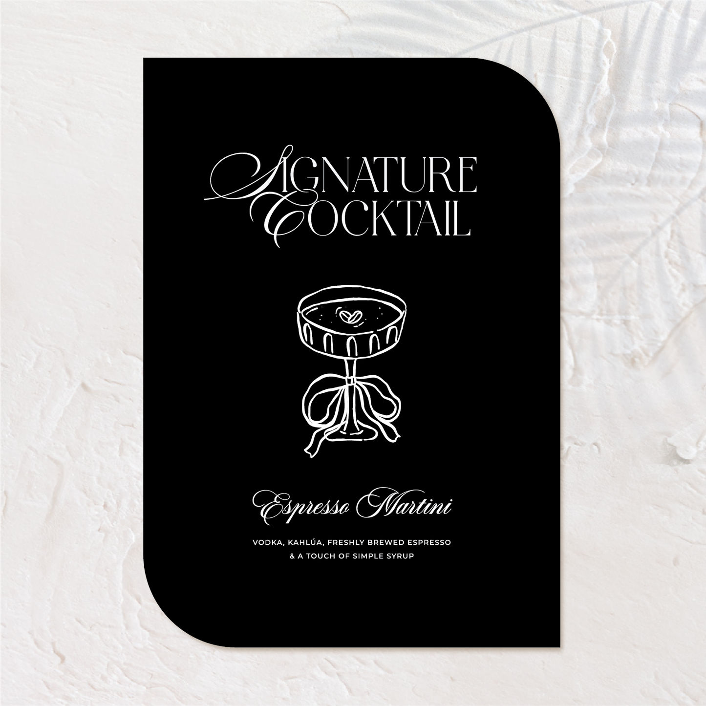 Personalised Signature Cocktail Sign | Old Money Style