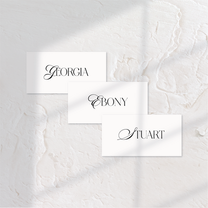 Elegant Wedding Place Cards | Old Money Collection