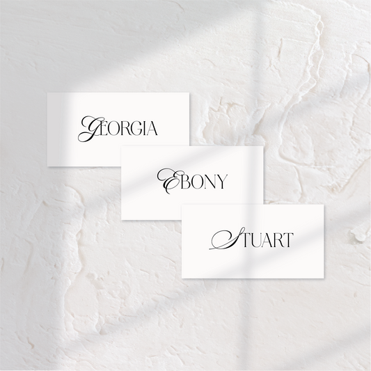 Elegant Wedding Place Cards | Old Money Collection