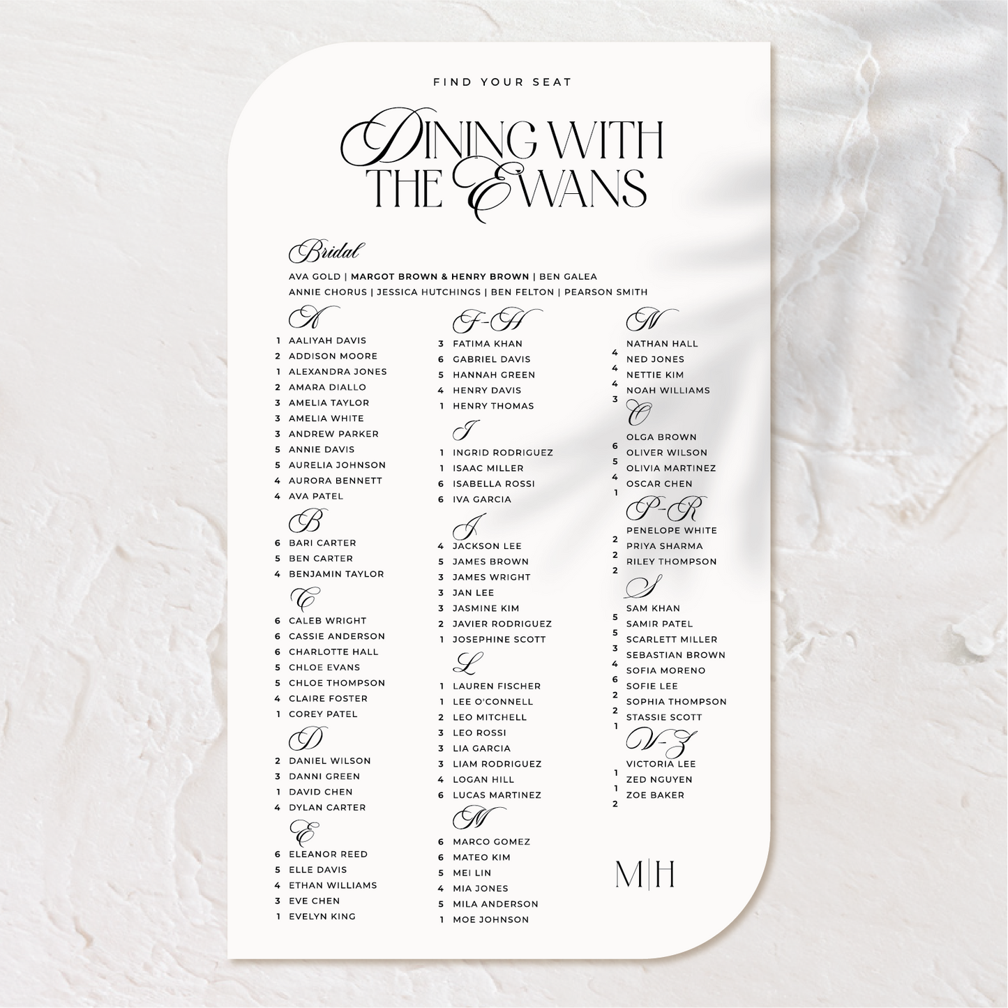Old Money - Seating Chart 2
