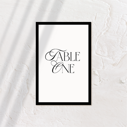 Elegant Framed Table Numbers | Old Money Style