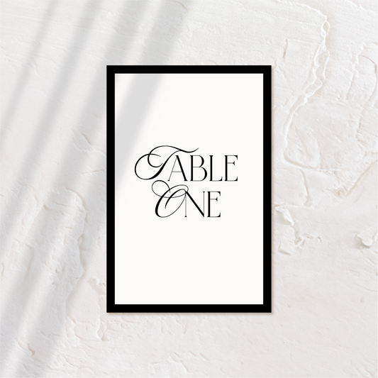 Elegant Framed Table Numbers | Old Money Style