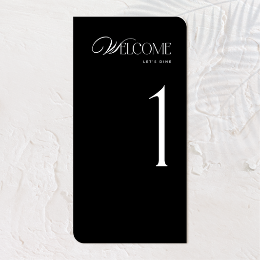 Classic Wedding Table Numbers | Old Money Collection