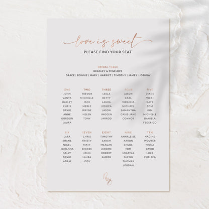 Custom Seating Chart  - Penelope