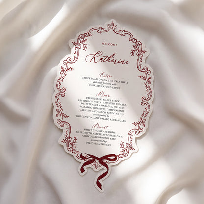Personalised Menu 1 - Victorian Style