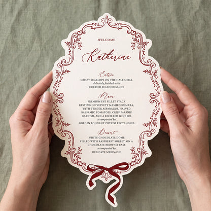 Personalised Menu 1 - Victorian Style