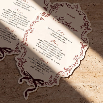 Personalised Menu 1 - Victorian Style