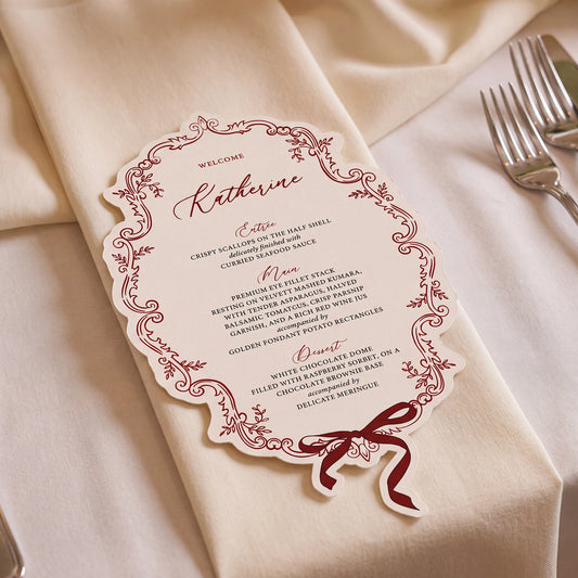 Personalised Menu 1 - Victorian Style