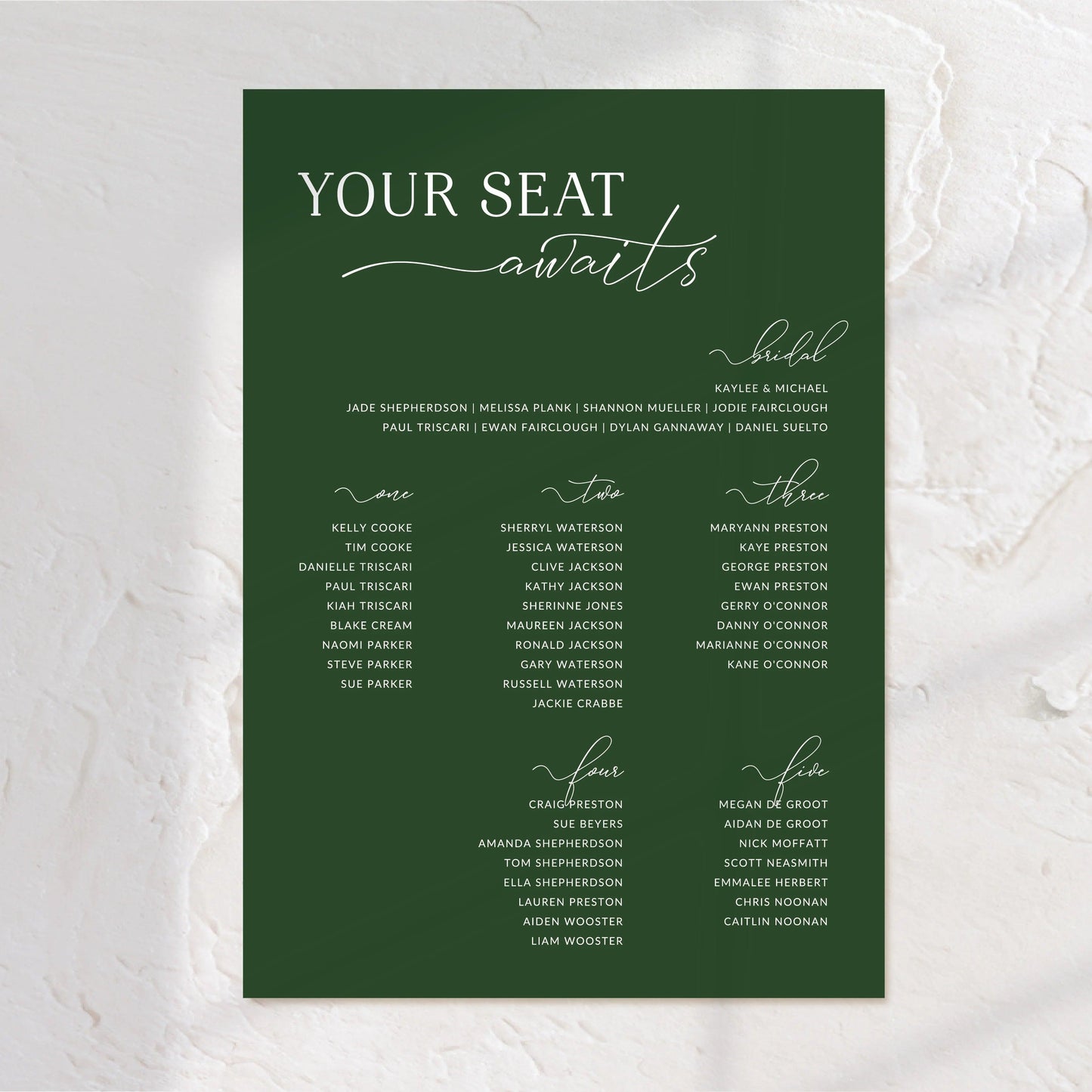 Chic Seating Chart  - Rebecca