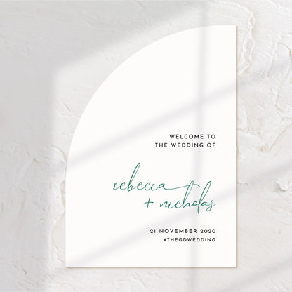 Elegant Welcome Sign - Rebecca