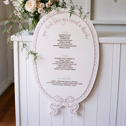 Sophisticated Wedding Cocktail Menu – Coquette Suite