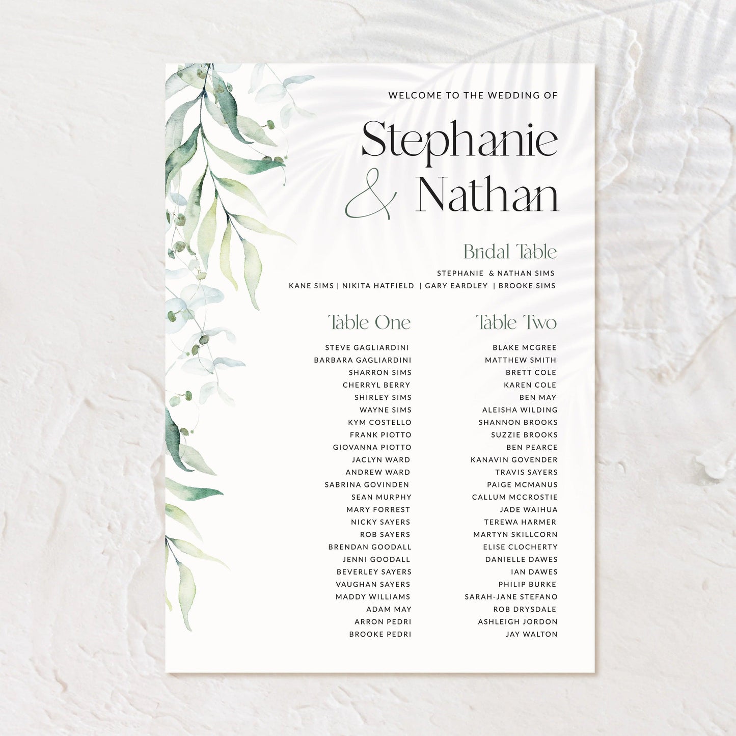 Elegant Seating Chart  - Stephanie 1