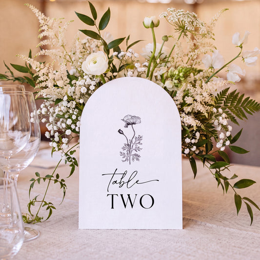Unique Table Numbers - Chloe 2