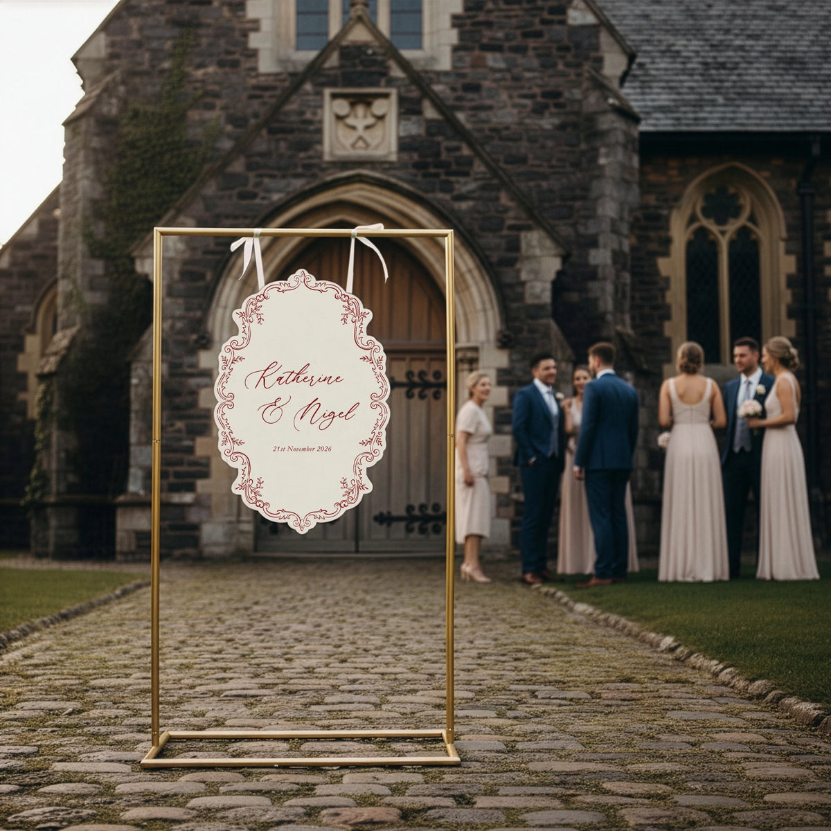 Ding Sign Victorian Style - Welcome Sign 2 – Wedding Signs