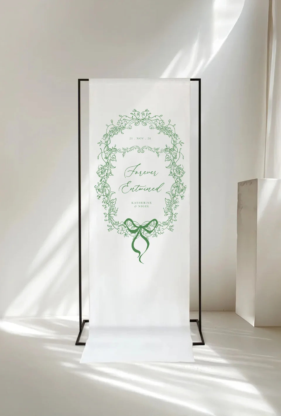 Victorian Style - Fabric Wedding Welcome Sign 2