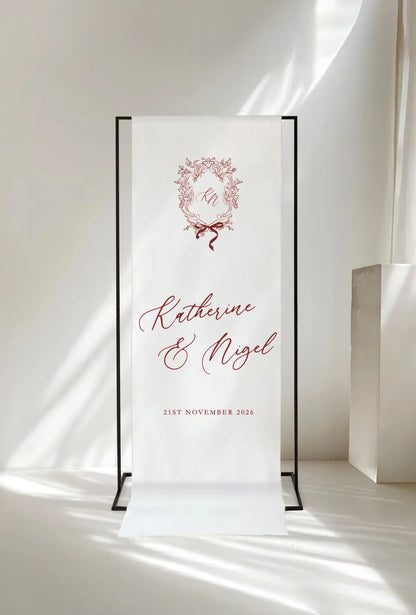 Victorian Style - Fabric Wedding Welcome Sign