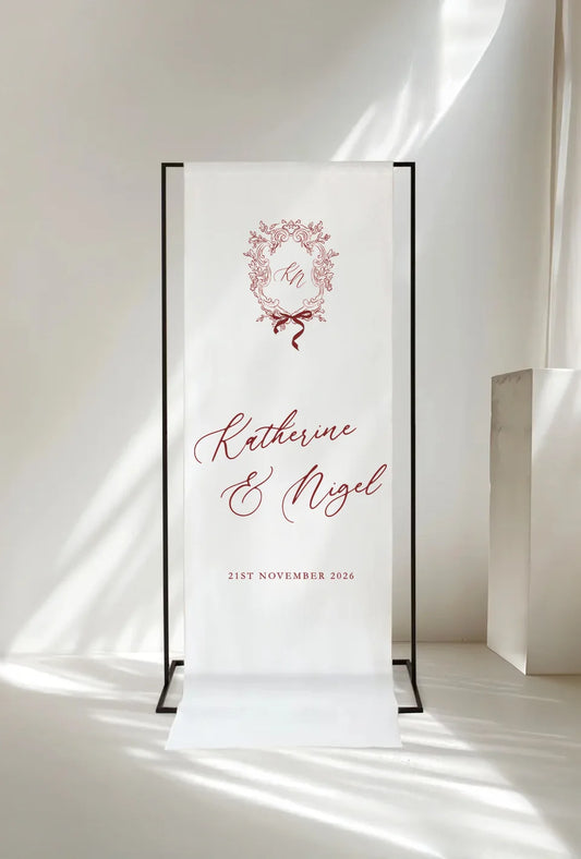 Victorian Style - Fabric Wedding Welcome Sign