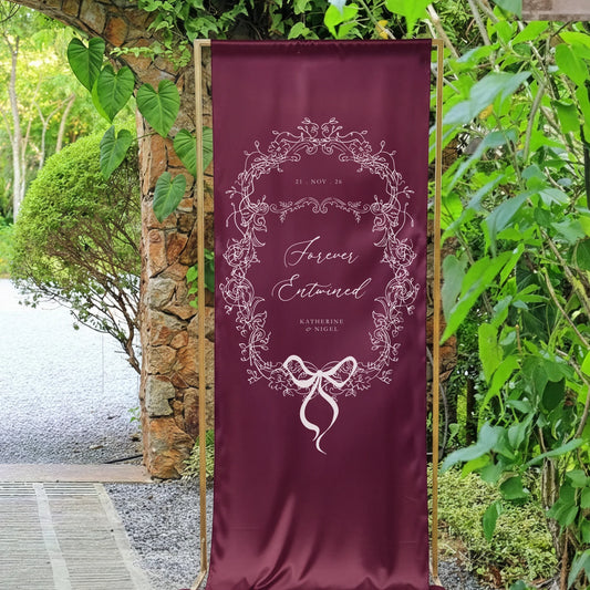 Victorian Style - Fabric Wedding Welcome Sign 2