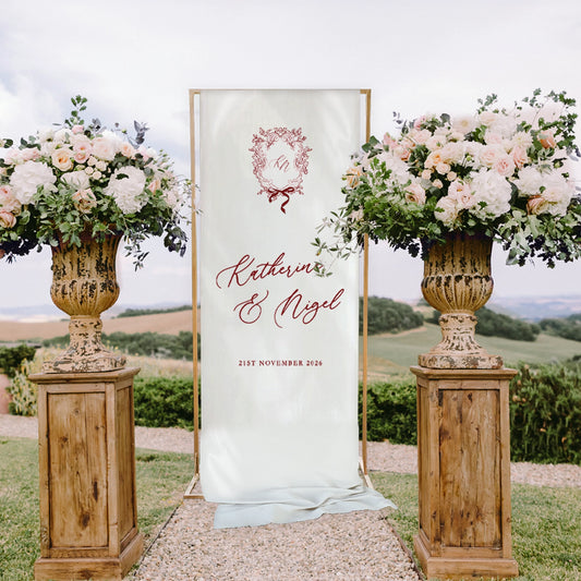 Victorian Style - Fabric Wedding Welcome Sign